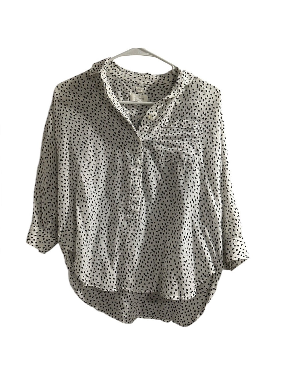 LOFT Black and White Polka Dot Blouse